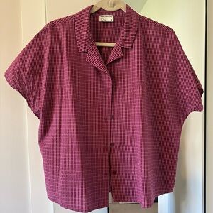 Frank & Oak Camp Collared Shirt in Mulberry Pink
